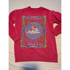 Pink‎ Floyd Dark Side of the Moon Graphic Sweatshirt Pink Kids Large Pullover